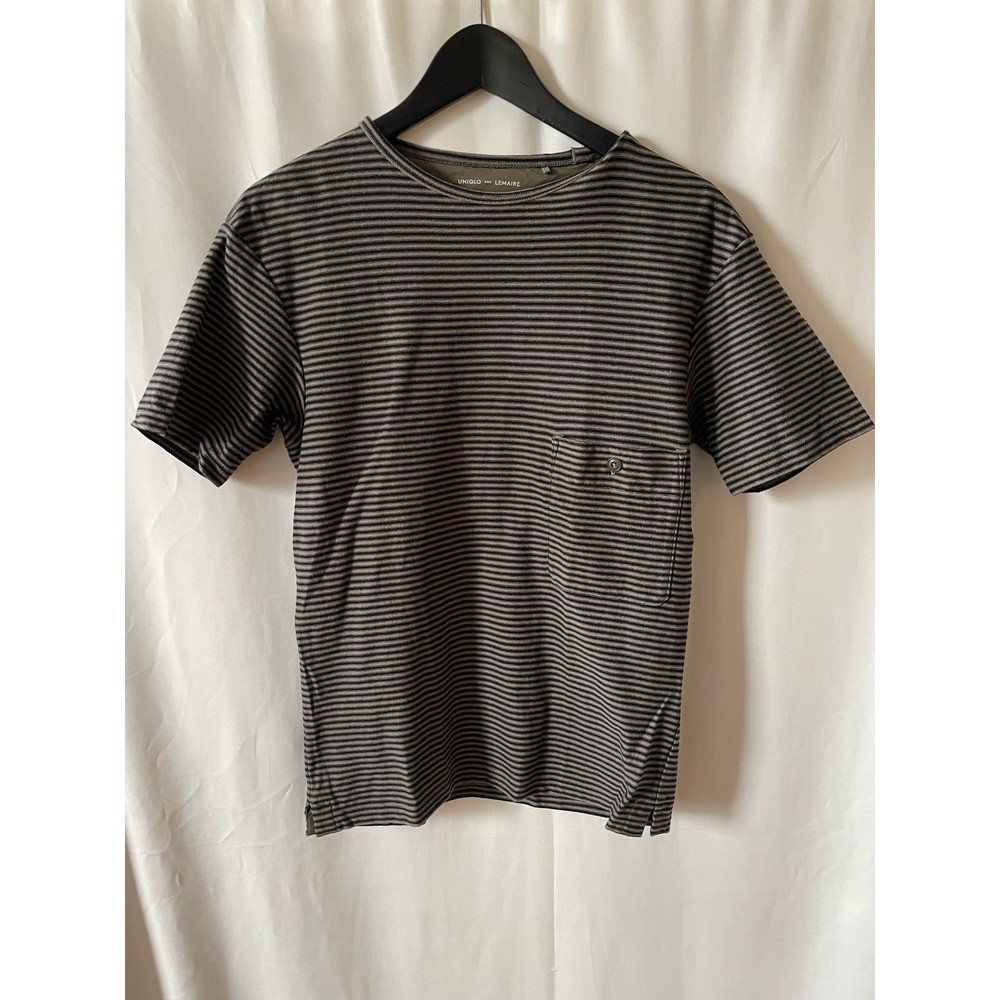 Uniqlo x Lemaire Olive Green Black Striped Short Sleeve T-Shirt XS